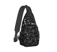 Sac à dos à bandoulière de grande capacité, tendance et durable, compatible avec les équations de la classe de mathématiques physiques, sac à bandoulière amusant avec sangle réglable pour hommes, femm