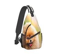 Sac à dos à bandoulière en bandoulière antivol Poméranie pour sports de plein air, voyage, randonnée pour homme et femme, Poméranien., Cross chest bag diagonally