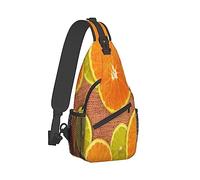 Sac à dos à bandoulière en bandoulière, sac à dos à bandoulière, sac à dos, sac à dos, sac à dos, sac à dos, sac à dos, sac de voyage, randonnée pour homme et femme, Citrons et oranges., Cross chest