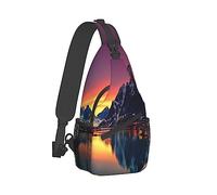 Sac à dos à bandoulière en bandoulière, sac de poitrine, sac à dos antivol pour sports de plein air, voyage, randonnée pour homme et femme, Îles Norvèges, Cross chest bag diagonally