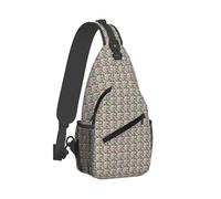 Sac à dos à bandoulière en diagonale avec imprimé cactus et roses succulentes