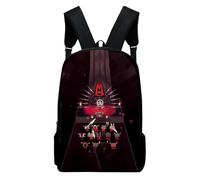 Sac à dos à bandoulière en tissu Oxford Cult of the Lamb, sac d'école décontracté à fermeture éclair multiple, pour étudiant - XTYD2834 Noir