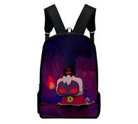 Sac à dos à bandoulière en tissu Oxford Cult of the Lamb, sac d'école décontracté à fermeture éclair multiple, pour étudiant - XTYD2840 Noir