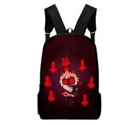 Sac à dos à bandoulière en tissu Oxford Cult of the Lamb, sac d'école décontracté à fermeture éclair multiple, pour étudiant - XTYD2824 Noir