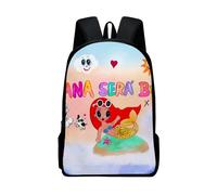 Sac à dos à bandoulière en tissu Oxford Manana Sera Bonito Merch, sac d'école décontracté à fermeture éclair multiple pour étudiant - XTYD2844 Noir