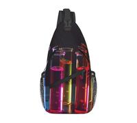 Sac à dos à bandoulière imprimé fleurs de cerisier pour homme et femme, sac à bandoulière polyvalent et décontracté pour la course à pied, la randonnée, le cyclisme, les voyages, le travail, Tube à