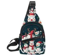 Sac à dos à bandoulière Merry Christmas_16 Sling Side, Multicolore 03., 11.8x7x1.5in/30x18x4cm
