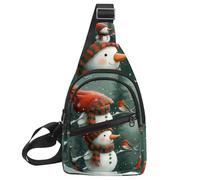 Sac à dos à bandoulière Merry Christmas_16 Sling Side, Multicolore 15., 11.8x7x1.5in/30x18x4cm