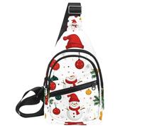 Sac à dos à bandoulière Merry Christmas avec bonhomme de neige pour voyage, randonnée, sac de jour, Multicolore 07, 11.8x7x1.5in/30x18x4cm