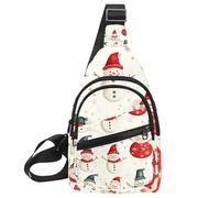 Sac à dos à bandoulière Merry Christmas avec bonhomme de neige pour voyage, randonnée, sac de jour, Multicolore 08, 11.8x7x1.5in/30x18x4cm