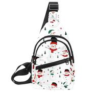 Sac à dos à bandoulière Merry Christmas avec bonhomme de neige pour voyage, randonnée, sac de jour, Multicolore 11., 11.8x7x1.5in/30x18x4cm