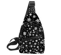 Sac à dos à bandoulière motif de Noël avec éléments botaniques verts et dorés - Sac à dos à bandoulière - Sac à dos de voyage et de randonnée, Multicolore 16., 11.8x7x1.5in/30x18x4cm