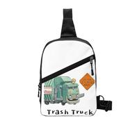 Sac à dos à bandoulière Netflix pour homme - Motif camion poubelle - Pour voyage, randonnée, sac à bandoulière