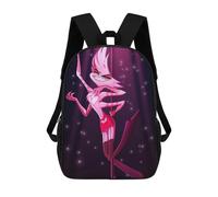 Sac à dos à bandoulière pour danse Angel Dust de Hazbin Hotel, cartable d'école, sac à dos décontracté - XTYD4374 Noir