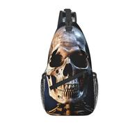 Sac à dos à bandoulière pour femme et homme - Sac banane City of London - Sac de voyage et de randonnée, Squelette., Taille unique