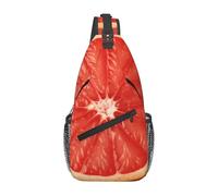 Sac à dos à bandoulière pour femme et homme - Sac banane nébuleuse spatiale avec grappe - Sac à bandoulière pour voyage, randonnée, sac de poitrine, Tranche de pamplemousse mûre rose, Taille unique