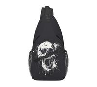 Sac à dos à bandoulière pour homme et femme Motif crâne fantôme horreur