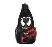 Sac à dos à bandoulière pour homme - Motif Venom - Pour voyage et randonnée