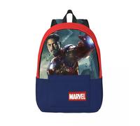Sac à dos à bandoulière robuste Iron Man Marvel Animation Iron Man Nouveau sac à dos préscolaire Lycée Noir
