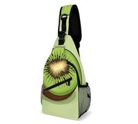 Sac à dos à bandoulière tendance, sac de poitrine créatif demi-kiwi imprimé sacs à dos à bandoulière pour homme et femme, style, 38 x 20 cm, sac de poitrine entièrement imprimé, Style :, 38x20cm, Sac