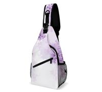 Sac à dos à bandoulière tendance, sac de poitrine créatif imprimé fleurs en fleur, sacs à dos à bandoulière pour homme et femme, style, 38 x 20 cm, sac de poitrine entièrement imprimé, Style