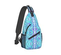 Sac à Dos à Bandoulière Ultra Léger Poitrine Sling Sacs à Dos à Bandoulière Sacs Sac à Dos Multifonctionnel Anti Vol pour Escalade Camping Cyclisme Voyage, Tie Dye Spiral Art