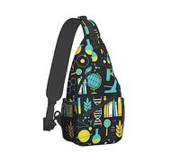Sac à dos à bandoulière ultra léger pour poitrine, sac à bandoulière, sac antivol polyvalent pour travail, pique-nique, randonnée, camping, voyage à la plage, sciences mathématiques, physique, chimi