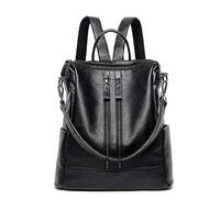 Sac à dos à batterie avec pulvérisateur pour femme, sac à dos tendance, sac à bandoulière en simili PU, sac à dos multifonctionnel, sac de voyage décontracté, sac à, Noir , taille unique
