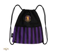 Cinereplicas Mercredi - Sac à dos à cordons Académie Nevermore 34 * 34.5cm - Licence officelle