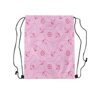 Sac À Dos À Cordon Ancre Nautique Roses avec Cordon De Serrage Sac Cordon De Sport Résistant Drawstring Bag pour Surf Randonnée Plongée