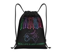 Sac à dos à cordon avec graphismes Game Over pour manette, idéal pour le sport, la gym, le yoga, la danse et les voyages (hommes et femmes). Sac à dos de sport, de gym, de yoga et de danse. Convien