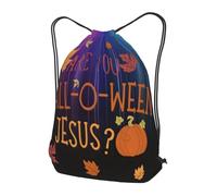 Sac À Dos À Cordon De Serrage are You Fall-O-Ween Jesus Sacs De Sport Unisexe Drawstring Bag Imperméable Sac À Dos avec Cordon pour L'École Plage Voyage