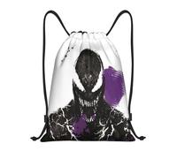 Sac à dos à cordon de serrage avec motif de dessin animé Venom, idéal pour le sport, le yoga, la natation, la randonnée - DFB1535 Noir