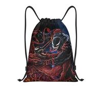 Sac à dos à cordon de serrage avec motif de dessin animé Venom, idéal pour le sport, le yoga, la natation, la randonnée - DFB1465 Noir