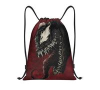 Sac à dos à cordon de serrage avec motif de dessin animé Venom, idéal pour le sport, le yoga, la natation, la randonnée - DFB1281 Noir