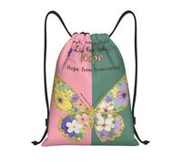Sac À Dos À Cordon De Serrage Butterfly Florals Inspirational Art Sac À Dos avec Cordon Imperméable Gym Sacksacs De Gym Unisexe Sacs De Sport pour Gymnastique Voyage L'École