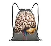 Sac À Dos À Cordon De Serrage Cerveau Humain Sac À Dos avec Cordon Léger Sacs De Sport Imperméable pour Natation Voyage L'École