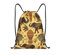 Sac À Dos À Cordon De Serrage Éléphant D'Afrique Gym Sacksacs De Gym Imperméable Drawstring Bag Léger pour L'École Natation Voyage