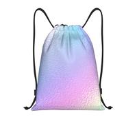 Sac À Dos À Cordon De Serrage Fond Bleu, Violet Et Rose Drawstring Bag Léger Sac À Dos avec Cordon Unisexe Backpack pour Plage L'École Voyage
