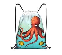 Sac À Dos À Cordon De Serrage Giant Octopuss Sac À Dos avec Cordon Imperméable Sacs De Sport Léger pour L'École Voyage Gymnastique