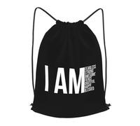 Sac À Dos À Cordon De Serrage I Am Fearless, I Am Strong, I Am Blessed Gym Sacksacs De Gym Unisexe Drawstring Bag Léger pour L'École Voyage Plage
