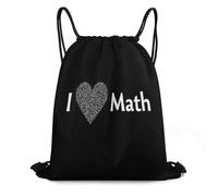 Sac À Dos À Cordon De Serrage I Like Les Maths Cœur Noir Léger Gym Sacksacs De Gym Imperméable Sacs De Sport pour Voyage Gymnastique Natation