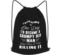 Sac À Dos À Cordon De Serrage I Never Dreamed That I'd Become A Grumpy Old Man Sac À Dos avec Cordon Léger Sacs De Sport Tout Âge Drawstring Bag pour Voyage Natation Gymnastique