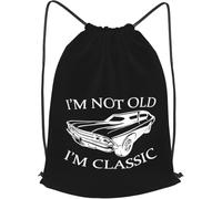 Sac À Dos À Cordon De Serrage I'm Not Old I'm Classic Sac À Dos avec Cordon Imperméable Drawstring Bag Léger Sacs De Sport pour Plage Voyage Gymnastique