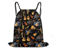 Sac À Dos À Cordon De Serrage Instruments De Musique : Piano, Saxophone, Guitare Imperméable Sacs De Sport Moderne Gym Sacksacs De Gym pour Voyage Natation Gymnastique