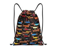Sac À Dos À Cordon De Serrage J'aime Mes Chiens Teckels Sac À Dos avec Cordon Imperméable Gym Sacksacs De Gym Tout Âge Sacs De Sport pour Gymnastique Voyage Plage