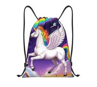 Sac À Dos À Cordon De Serrage Magical Unicorns Rainbow Fantasies Gym Sacksacs De Gym Unisexe Sacs De Sport Léger Drawstring Bag pour Voyage Natation Gymnastique