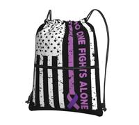 Sac À Dos À Cordon De Serrage Mois De Sensibilisation À La Prévention De La Violence Domestique Sac À Dos avec Cordon Tout Âge Drawstring Bag Moderne pour Voyage Gymnastique Plage