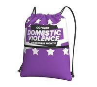 Sac À Dos À Cordon De Serrage Mois De Sensibilisation À La Violence Domestique : Ruban Violet Sacs De Sport Imperméable Gym Sacksacs De Gym Tout Âge pour Plage Gymnastique Voyage