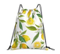 Sac à dos à cordon de serrage, motif branches de citronnier exotiques, délicieux et résistant à l'eau, pour femmes et hommes